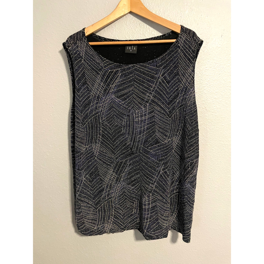 Vintage Womens Tank Top Size 3X Geometric Glitter Mesh Fairy Grunge 90s Y2K